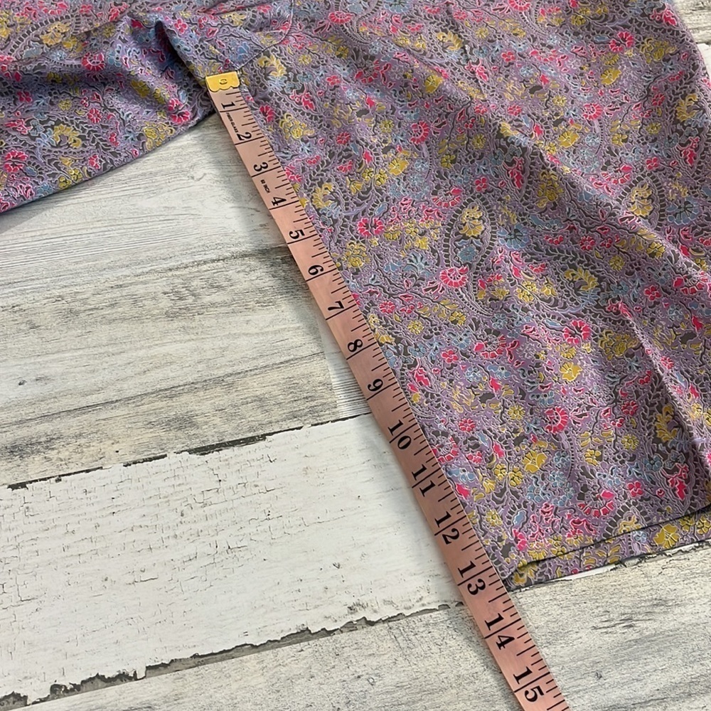 Nike Golf Lavender Paisley Print Bermuda Shorts Size 4 - Picture 11 of 12